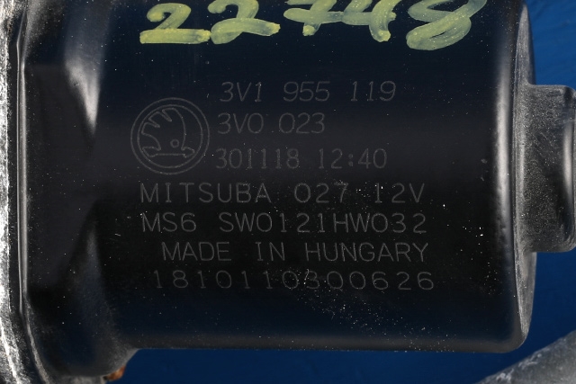 Viskermotor frontrute komplett m/overføring til Škoda Superb 2015-->> (Type III)  (VAG|3V1 955 023 A|)