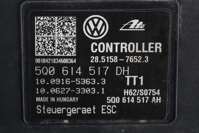 ABS sentral til Škoda Superb 2015-->> (Type III)  (VAG|5Q0 614 517 DH|)