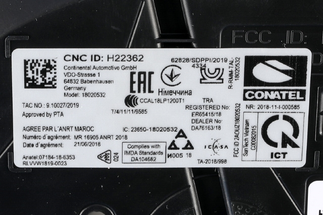Instrumentpanel til VW Transporter / Caravelle 2019-->> (T6.1) (T6.1) (VAG|7LA 920 741 A|)