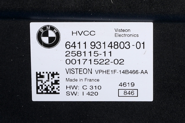 Styreenhet diverse til BMW i3 2013-2022  (BMW|64.11-9 314 803|)