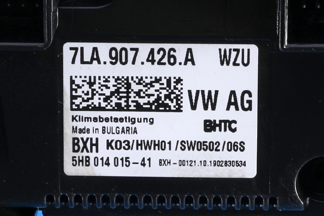 Varmeapparat betjening til VW Transporter / Caravelle 2019-->> (T6.1) (T6.1) (HELLA|5HB 014 015-41|7LA 907 426 A|)