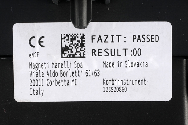 Instrumentpanel til Seat Mii electric 2019-->>  (VAG|12S 920 860|)