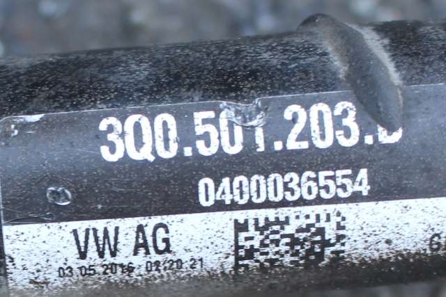 Drivaksel venstre bak, diesel/automat til VW Tiguan 2016-2020 (Type II, Fase 1)  (VAG|3Q0 501 203 B|)