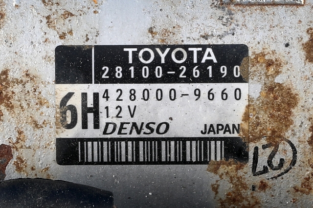 Starter diesel til Toyota RAV4 2013-2015 (Type IV, Fase 1) (DENSO|428000-9660|28100-26190|)