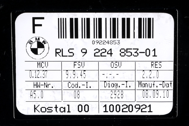 Sensor regnsensor til BMW 3-Serie 2005-2011 (E90/E91/E92/E93) (E90/E91/E92/E93) (BMW|9 224 853|)