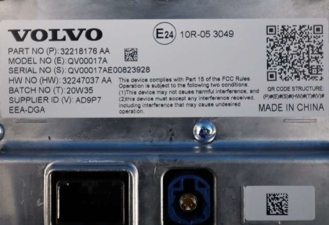 Multimedia display (MCU - Media Controller Unit) til Polestar 2 2020-->> (VOLVO|32218176|)