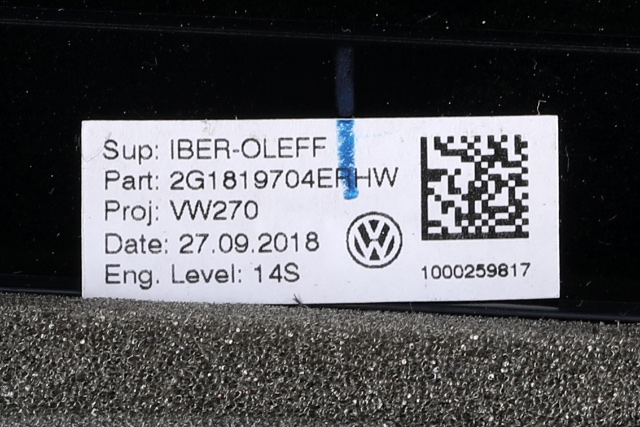Dashbord friskluftdyse høyre til VW Polo 2017-2021 (Type VI, Fase 1) (VAG|2G1 819 704 ER|)