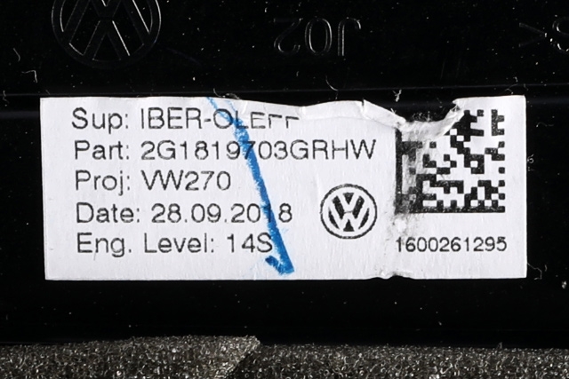 Dashbord friskluftdyse venstre til VW Polo 2017-2021 (Type VI, Fase 1)  (VAG|2G1 819 703 GR|)