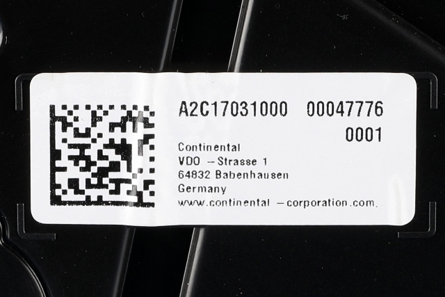 Instrumentpanel til VW Polo 2017-2021 (Type VI, Fase 1) (VDO|A2C17031000|2G0 920 740 C|)
