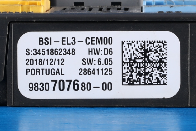 Styreenhet diverse til Citroën Berlingo 2019-->> (Type III)  (CITROEN|98 307076 80-00|)