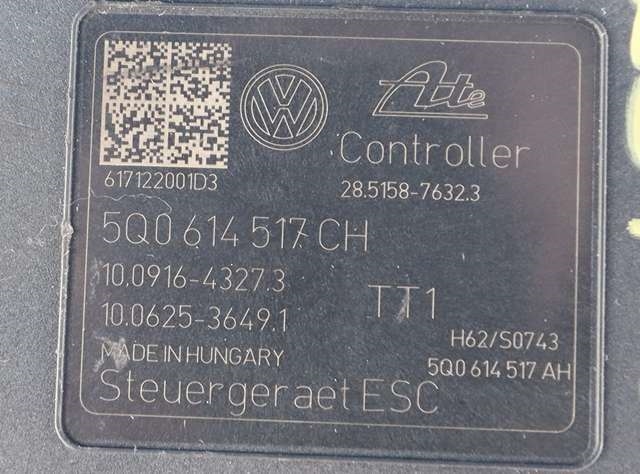 ABS sentral til VW Touran 2015-2021 (Type II)  (VAG|5Q0 614 517 CH|)