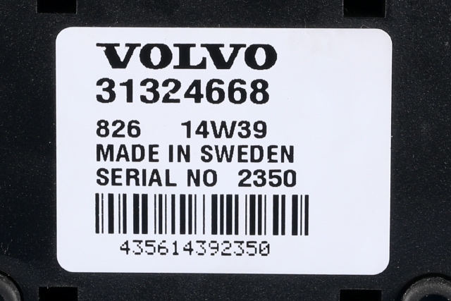 Bilstereo diverse til Volvo V60/V60 CC 2013-2018 (Type I, Fase 2) (VOLVO|31324668|)