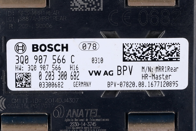 Sensor radar til VW Passat 2015-2019 (Fase 1) (B8) (B8) (BOSCH|0 203 300 682|3Q0 907 566 C|)