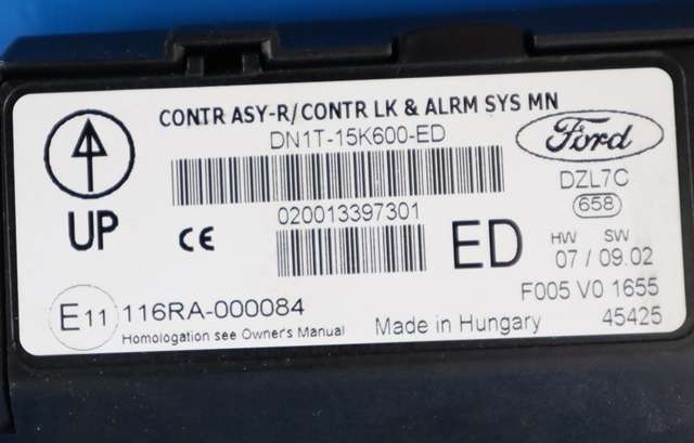 Styreenhet diverse til Ford Transit Courier 2014-2018 (Type I, Fase 1)  (FORD|DN1T-15K600-ED|)