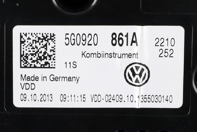 Instrumentpanel til VW Golf VII 2012-2017 (Fase 1) (VAG|5G0 920 861 A|)
