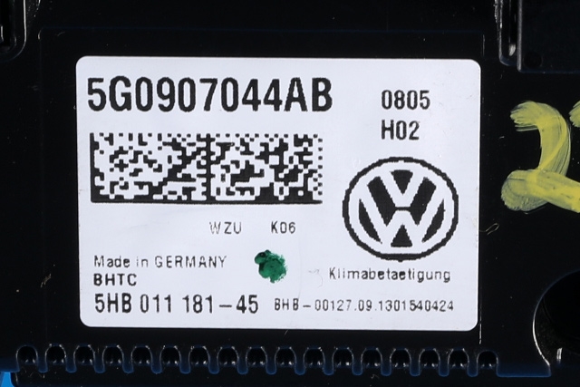 Varmeapparat betjening til VW Golf VII 2012-2017 (Fase 1)  (VAG|5G0 907 044 AB|)