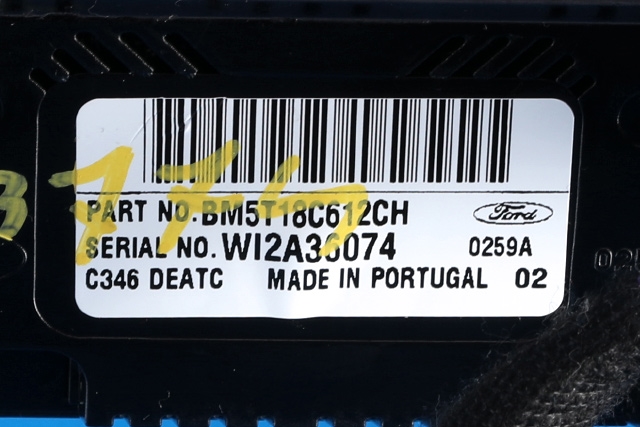 Varmeapparat betjening til Ford Focus 2011-2014 (Type III, Fase 1) (FORD|BM5T-18C612-CH|)