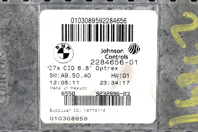 Bilstereo navigasjon skjerm til BMW X6 2008-2014 (E71/E72) (E71/E72) (BMW|2 284 656|)