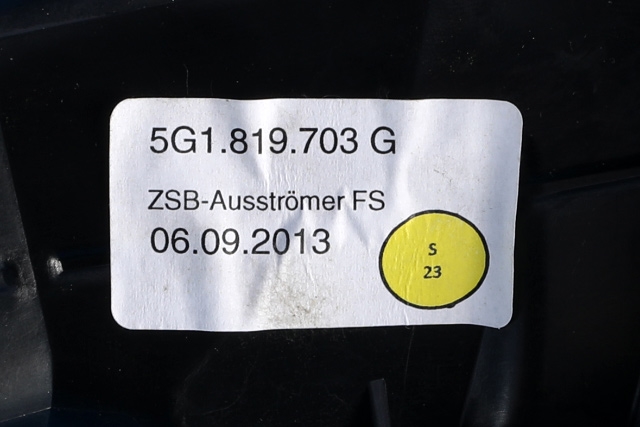Dashbord friskluftdyse venstre til VW Golf VII 2012-2017 (Fase 1)  (VAG|5G1 819 703 G|)
