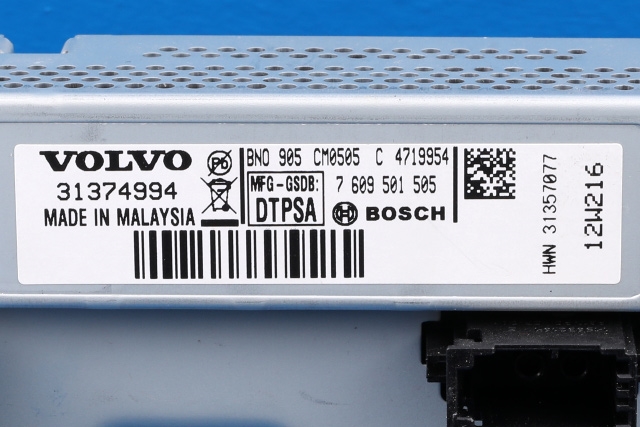 Instrument kjørecomputer til Volvo XC60 2008-2013 (Type I, Fase 1)  (VOLVO|31374994|)