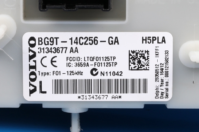 Sikringsboks til Volvo XC60 2008-2013 (Type I, Fase 1)  (VOLVO|31343677 AA|)