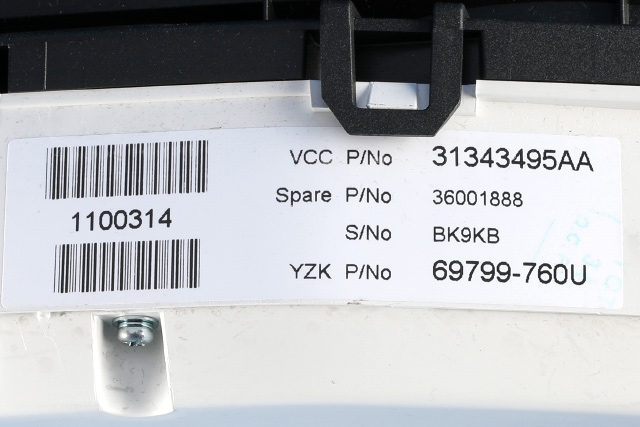 Instrumentpanel til Volvo XC60 2008-2013 (Type I, Fase 1) (YAZAKI|69799-760U|31343495|)
