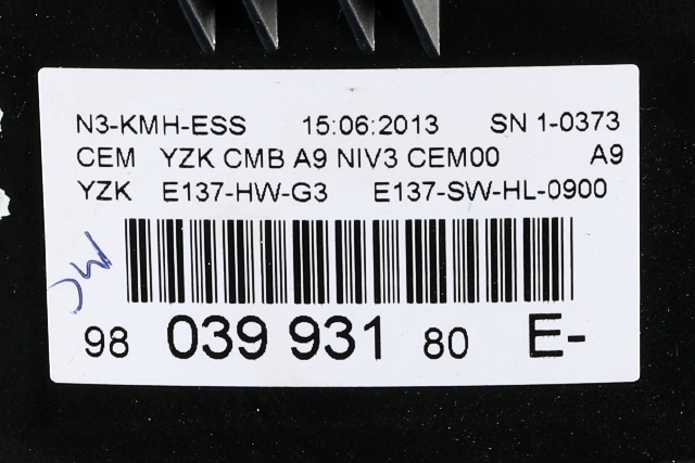 Instrumentpanel til Peugeot 208 2012-2019 (Type I) (PEUGEOT|98 039931 80|)