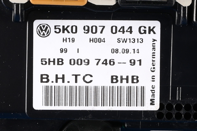 Varmeapparat betjening til VW Tiguan 2011-2016 (Type I, Fase 2)  (HELLA|5HB 009 746-91|5K0 907 044 GK|)