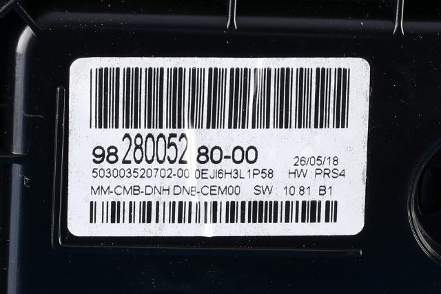 Instrumentpanel til Peugeot 5008 2017-->> (Type II)  (PEUGEOT|98 280052 80|)
