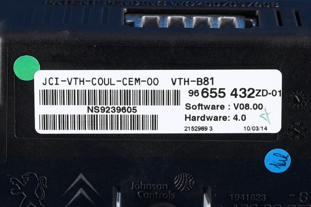 Instrument head-up display (HUD) til Citroën DS5 2012-2017  (CITROEN|96 655432 ZD|)