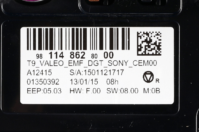 Bilstereo navigasjon skjerm til Peugeot 308 2013-2021 (Type II) (PEUGEOT|98 114862 80|)