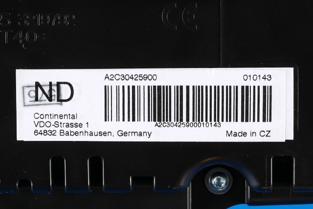 Instrumentpanel til Audi A1 2010-2014 (Type I, Fase 1)  (VAG|8X0 920 930 D|)
