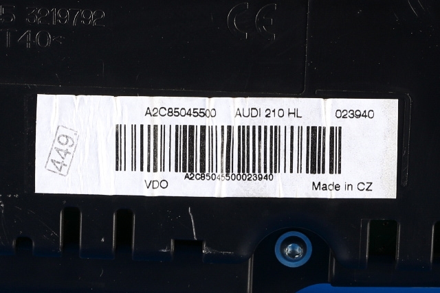 Instrumentpanel til Audi A1 2010-2014 (Type I, Fase 1) (VAG|8X0 920 930 M|)
