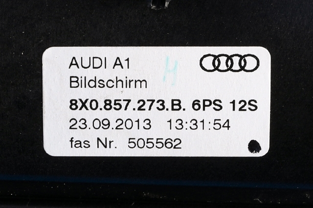 Instrument head-up display (HUD) til Audi A1 2010-2014 (Type I, Fase 1)