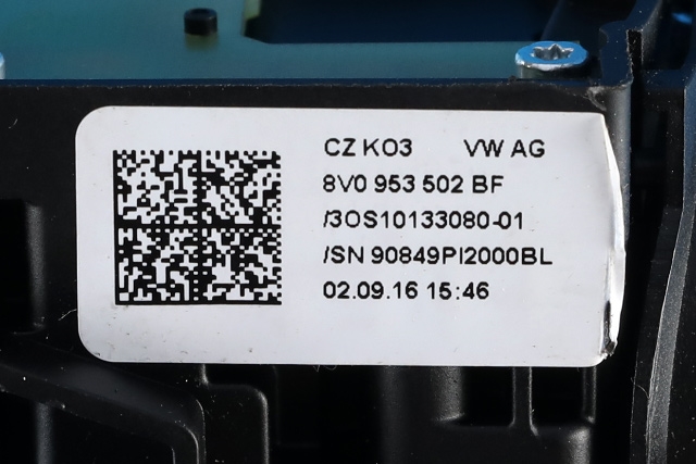 Bryter combi til Audi A3 2016-2020 (Type III, Fase 2)  (VAG|8V0 953 521 KF|)