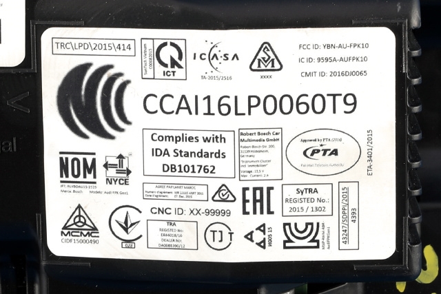 Instrumentpanel til Audi A3 2016-2020 (Type III, Fase 2)  (VAG|8V0 920 794|)
