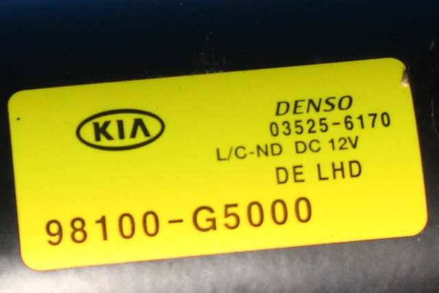 Viskermotor frontrute komplett m/overføring til Kia Niro 2016-2021 (DENSO|03525-6170|98100-G5000|)