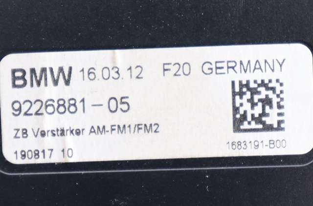 Antenne forsterker til BMW 1-Serie 2011-2015 (Fase 1) (F20/F21) (F20/F21) (BMW|9 226 881|)