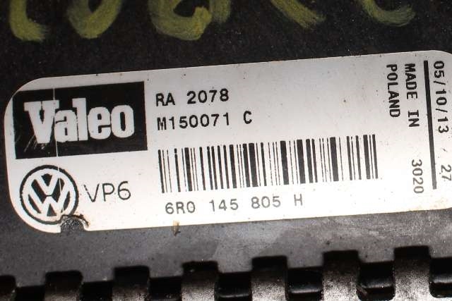 Radiator (manuell gir) til Audi A1 2010-2014 (Type I, Fase 1)  (VAG|6R0 145 805 H|)