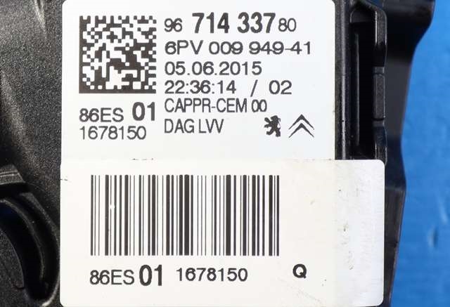 Pedal gass til Peugeot 2008 2013-2019 (Type I)  (HELLA|6PV 009 949-41|96 714337 80|)