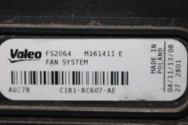 Kjølevifte til Ford Fiesta 2013-2017 (Type VI, Fase 2)  (VALEO|M161411 E|C1B1-8C607-AE|)
