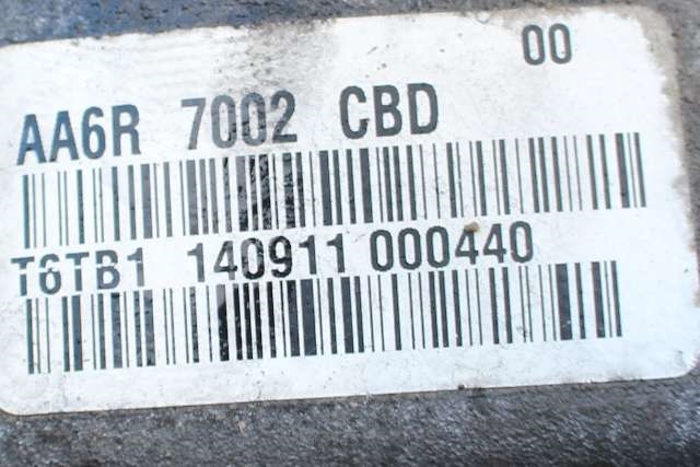 Girkasse manuell til Ford Fiesta 2008-2012 (Type VI, Fase 1) (FORD|AA6R-7002-CBD|)