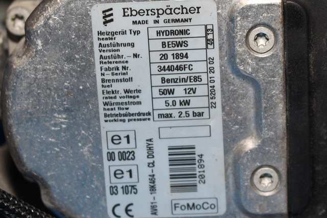 Bensinvarmer til Ford Focus 2011-2014 (Type III, Fase 1) (EBERSPRACR|344046FC|AV61-18K463-CM|)