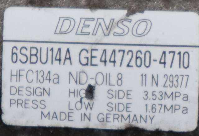 Aircondition kompressor til BMW 1-Serie 2011-2015 (Fase 1) (F20/F21) (F20/F21) (DENSO|447260-4710|)