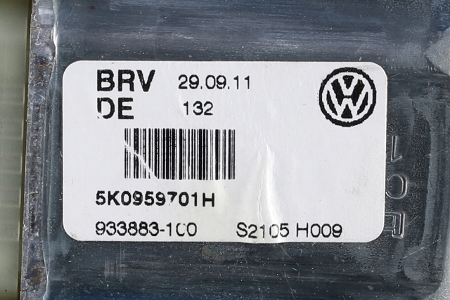 Ruteheis, kun motor, venstre foran til VW Golf VI 2008-2012  (VAG|5K0 959 701 H|)