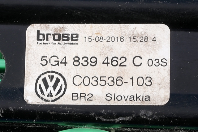 Ruteheis høyre bak til VW Golf VII 2012-2017 (Fase 1)  (VAG|5G4 839 462 C|)