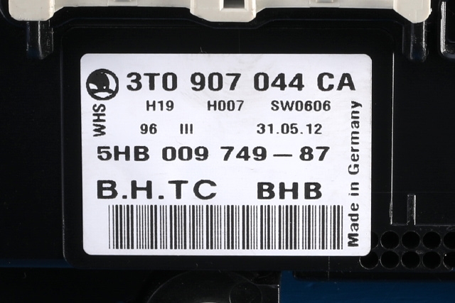 Varmeapparat betjening til Škoda Octavia 2009-2013 (Type II, Fase 2)  (HELLA|5HB 009 749-87|3T0 907 044 CA|)