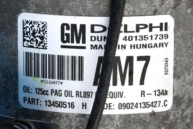 Aircondition kompressor til Opel Astra J 2010-2015  (GM|13 450 516|)