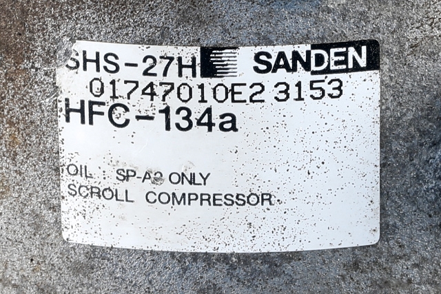 Aircondition kompressor elbil til MG ZS EV 2019-2021 (Type I, Fase 1) (SANDEN|SHS-27H3153|109313|)