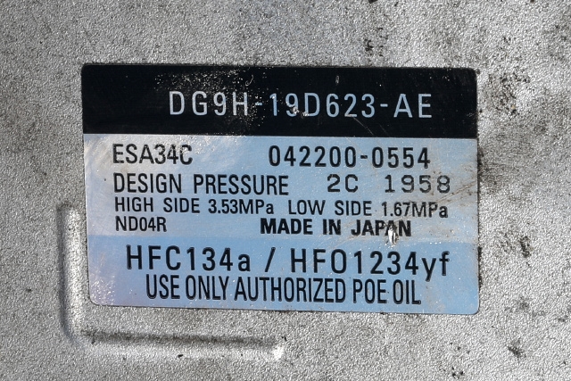 Aircondition kompressor hybrid til Ford Mondeo 2019-->> (Type V, Fase 2) (DENSO|042200-0554|DG9H-19D623-AE|)